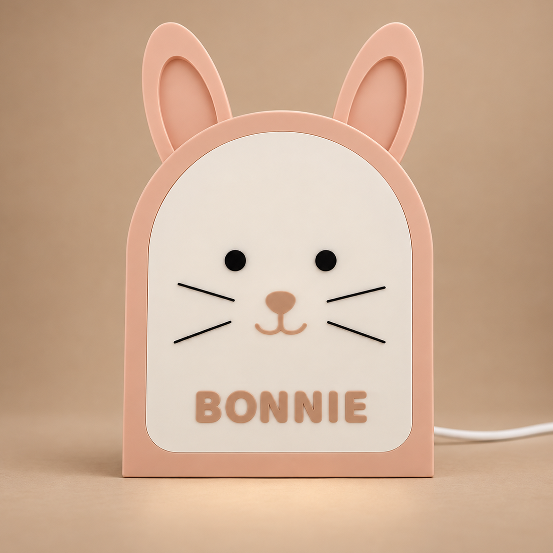 Veilleuse lapin en sable, lumière éteinte le jour